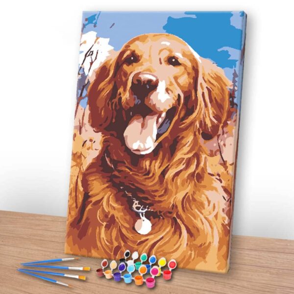 Kit Pintura Terapêutica - Dog Golden retriever